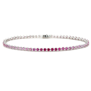 Pink Sapphire Line Bracelet