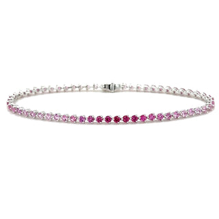 Pink Sapphire Line Bracelet thumbnail