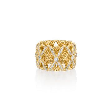 "Porta" Diamond Intertwined Ring
