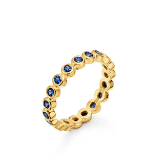 18K Blue Sapphire Eternity Ring thumbnail