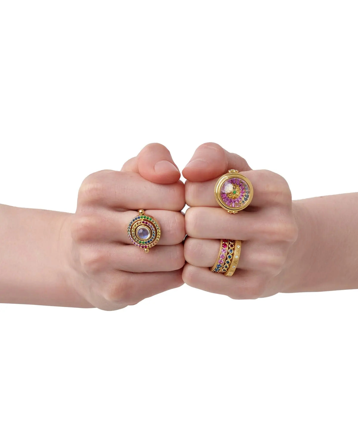 18K Rainbow Eternity Ring