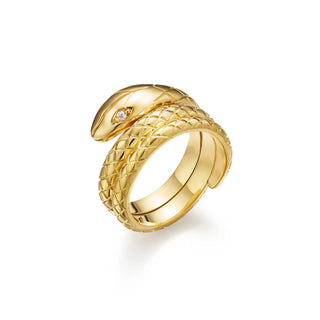 18K Double Serpent Ring thumbnail