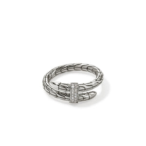 Spear Ring, Sterling Silver, Diamonds