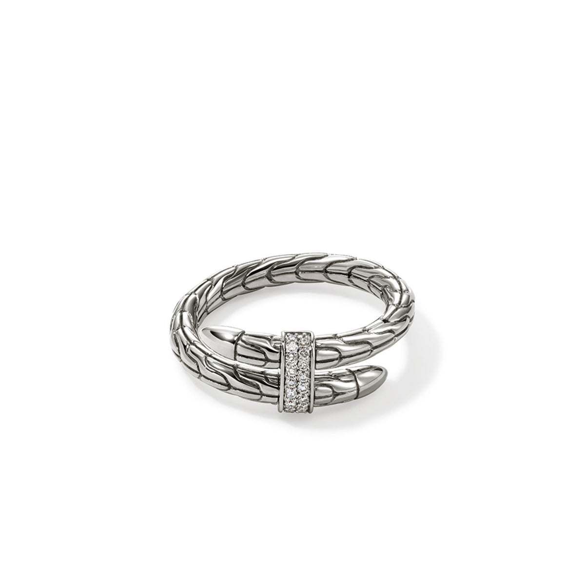 Spear Ring, Sterling Silver, Diamonds