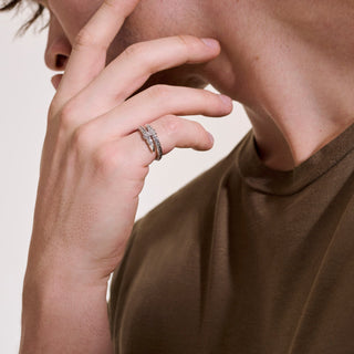 Spear Ring, Sterling Silver, Diamonds thumbnail