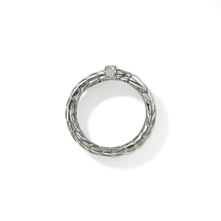 Spear Ring, Silver, Diamonds, Wide thumbnail