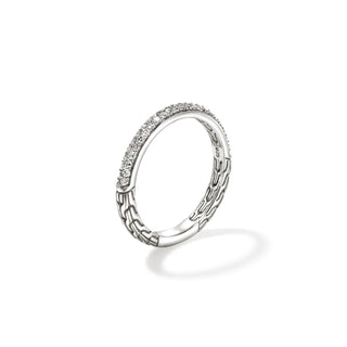 JH Essential Pavé Band Ring, Sterling Silver, Diamonds, 2.5MM thumbnail