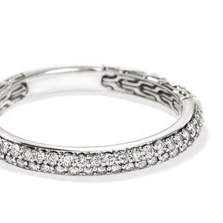 JH Essential Pavé Band Ring, Sterling Silver, Diamonds, 2.5MM thumbnail