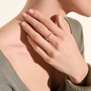 JH Essential Pavé Band Ring, Sterling Silver, Diamonds, 2.5MM thumbnail