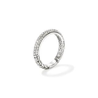 JH Essential Pavé Band Ring, Sterling Silver, Diamonds, 3.5MM thumbnail