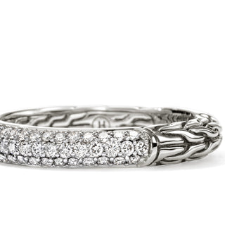 JH Essential Pavé Band Ring, Sterling Silver, Diamonds, 3.5MM thumbnail
