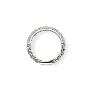JH Essential Pavé Band Ring, Sterling Silver, Diamonds, 3.5MM thumbnail