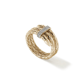 Spear Ring, Gold, Diamonds, Wide thumbnail