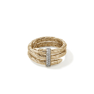 Spear Ring, Gold, Diamonds, Wide thumbnail