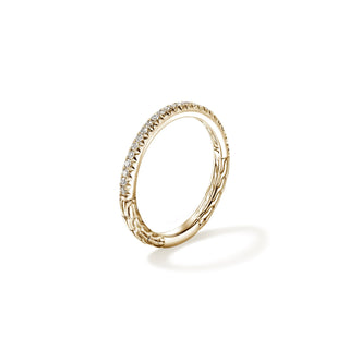 JH Essential Pavé Band Ring, Gold, Diamonds, 2MM thumbnail