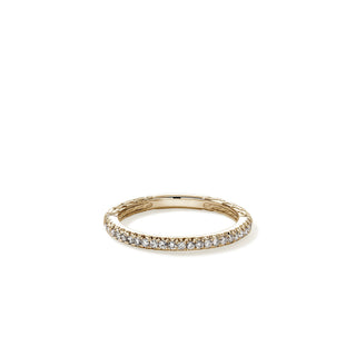 JH Essential Pavé Band Ring, Gold, Diamonds, 2MM thumbnail