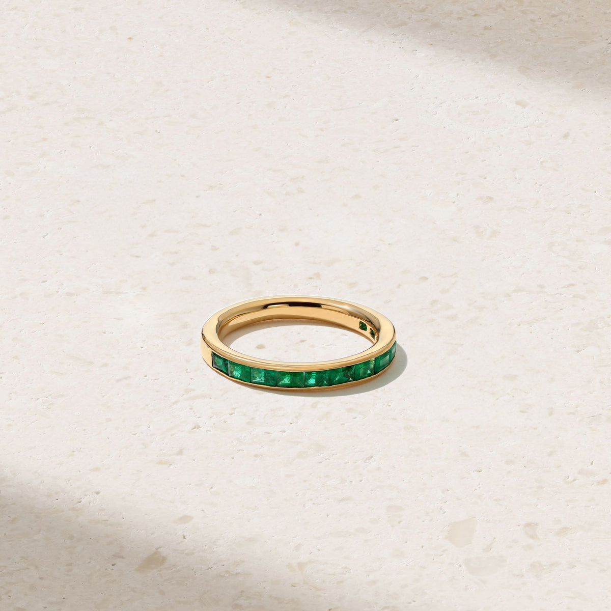 Baguette Emerald Thread Ring