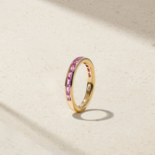 Baguette Pink Sapphire Thread Ring thumbnail