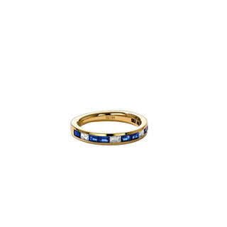 Baguette Sapphire and Diamond Thread Ring thumbnail