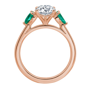 River North 3 Stone Oval Center Emerald Pear Sides thumbnail