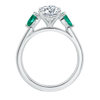 River North 3 Stone Oval Center Emerald Pear Sides thumbnail