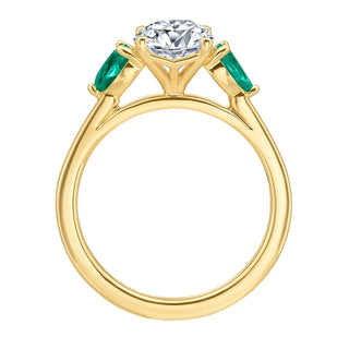 River North 3 Stone Oval Center Emerald Pear Sides thumbnail
