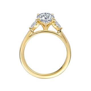 River North 3 Stone Oval Center Diamond Pear Sides Wedding Ring thumbnail