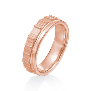 River North 2/3 Texture Slat Wedding Band thumbnail