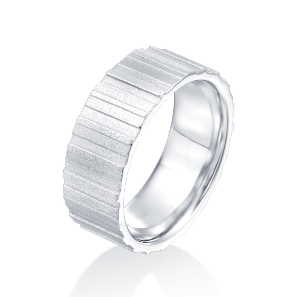 River North 6mm Slat Texture Wedding Band
