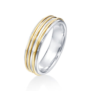 River North 6 MM Two Tone Striped Band