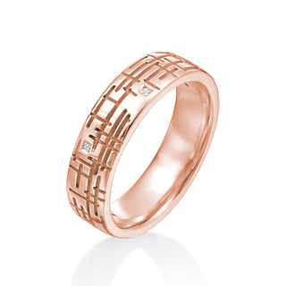 River North Carriage House Diamond Wedding Band thumbnail