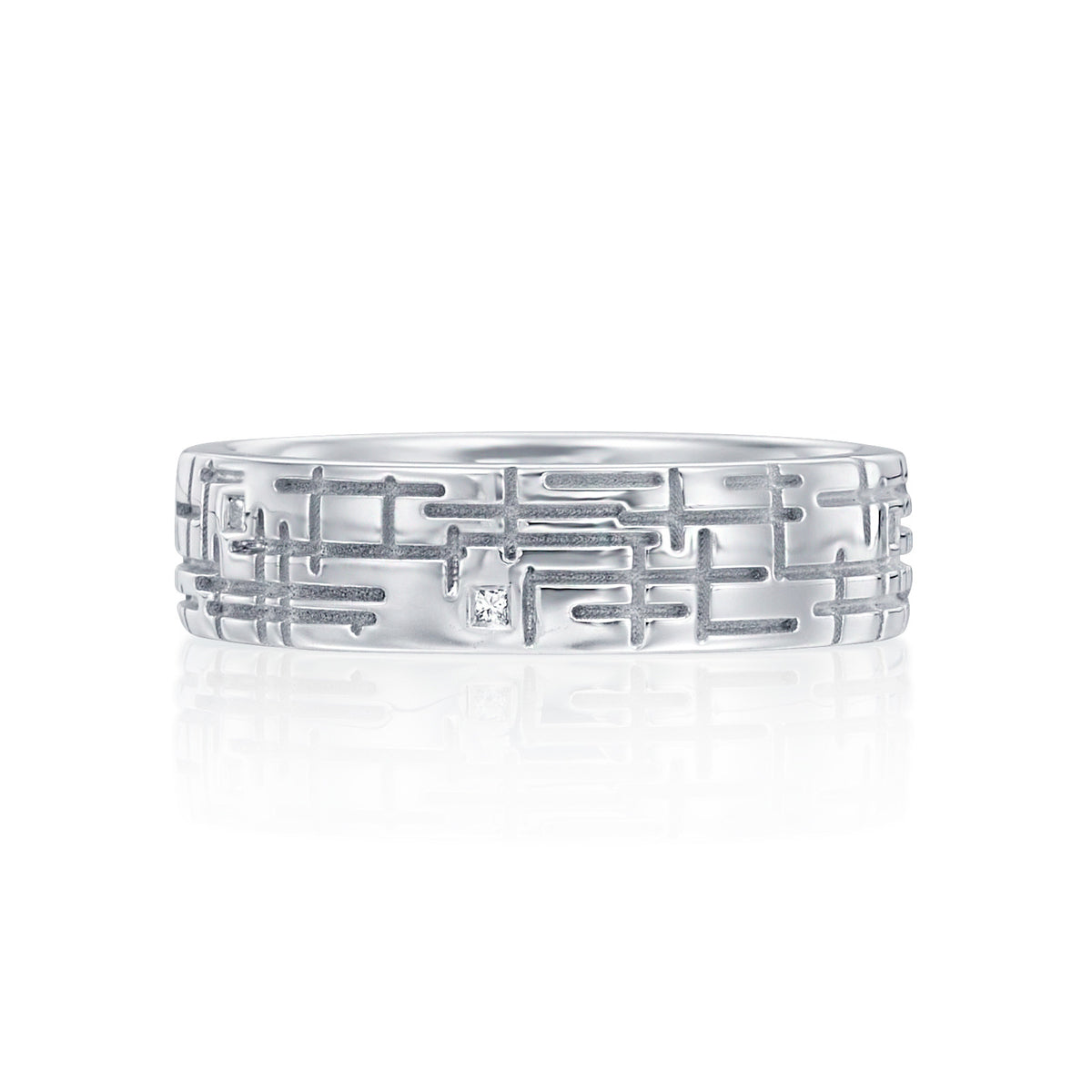 River North Carriage House Diamond Wedding Band