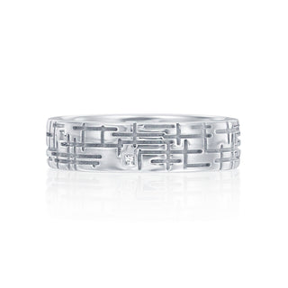 River North Carriage House Diamond Wedding Band thumbnail