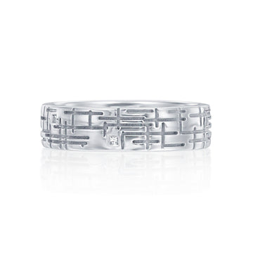 River North Carriage House Diamond Wedding Band
