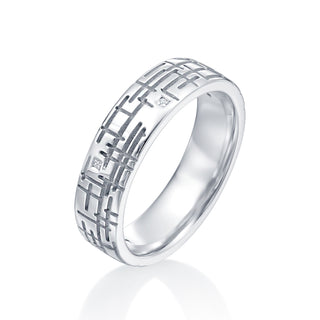 River North Carriage House Diamond Wedding Band thumbnail