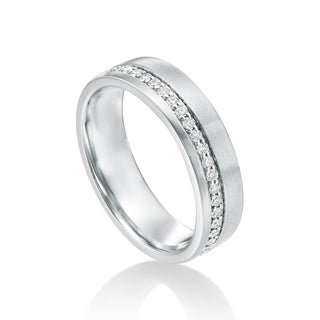 River North Offset Diamond Channel Wedding Band thumbnail