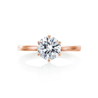 River North 6 Prong Round Solitaire Wedding Ring thumbnail
