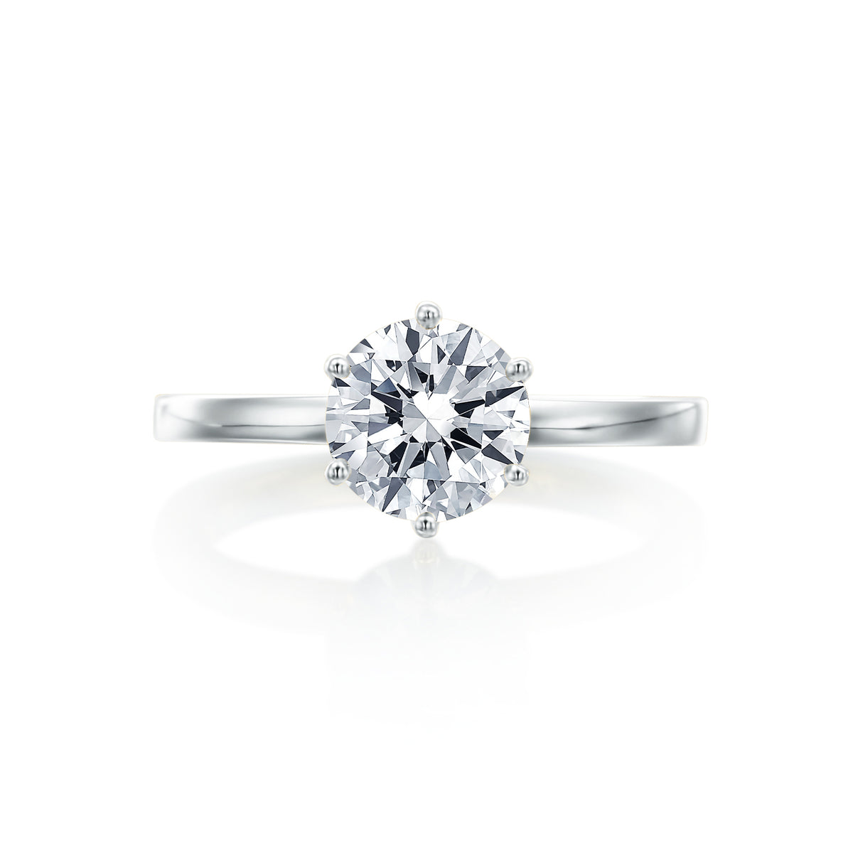 Platinum engagement ring setting