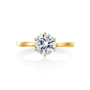 River North 6 Prong Round Solitaire Wedding Ring