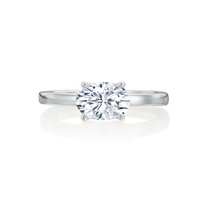 River North Oval Solitaire Wedding Ring