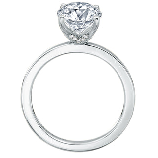 River North Oval Solitaire Hidden Halo Wedding Ring thumbnail