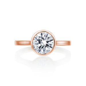 River North Round Bezel Set Solitaire Wedding Ring
