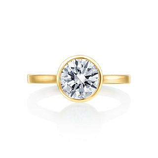 River North Round Bezel Set Solitaire Wedding Ring thumbnail