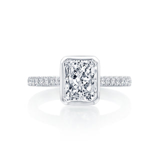 River North Bezel Radiant Diamond Wedding Ring thumbnail