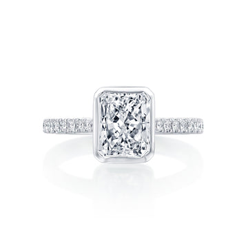River North Bezel Radiant Diamond Wedding Ring