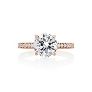 River North Round V Head Side Diamonds Wedding Ring