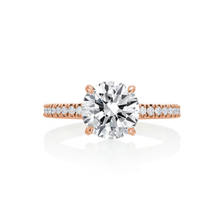 River North Round V Head Side Diamonds Wedding Ring thumbnail