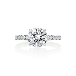 River North Round V Head Side Diamonds Wedding Ring thumbnail