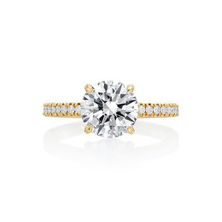 River North Round V Head Side Diamonds Wedding Ring thumbnail