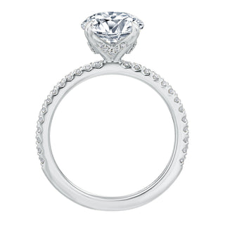 River North Round V Head Side Diamonds Wedding Ring thumbnail